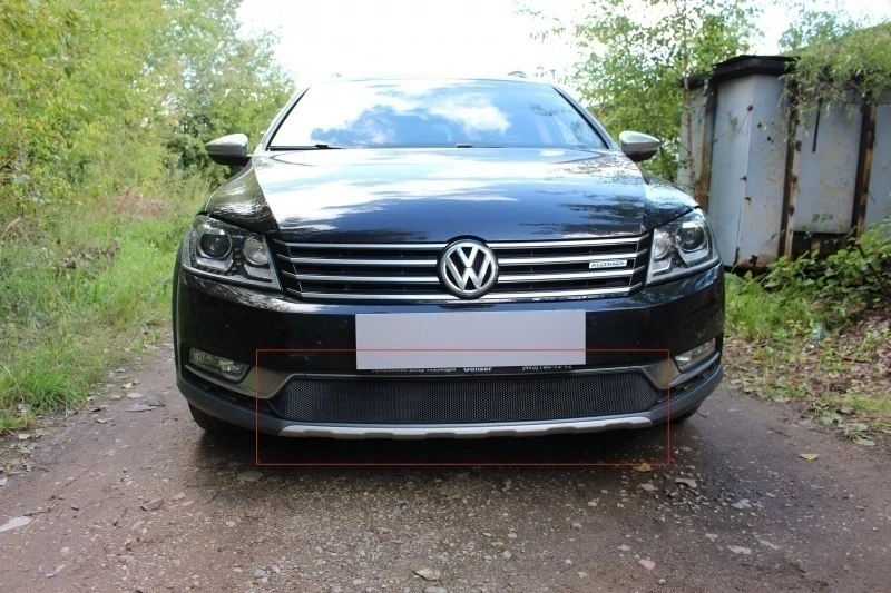 Защитная сетка радиатора для Volkswagen Passat B7 Черный Стрелка 11 WVB7ST.black