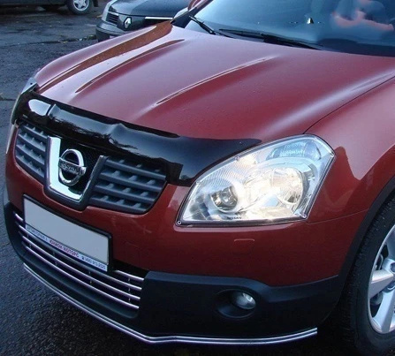 Дефлектор капота темный для Nissan Qashqai+2 I