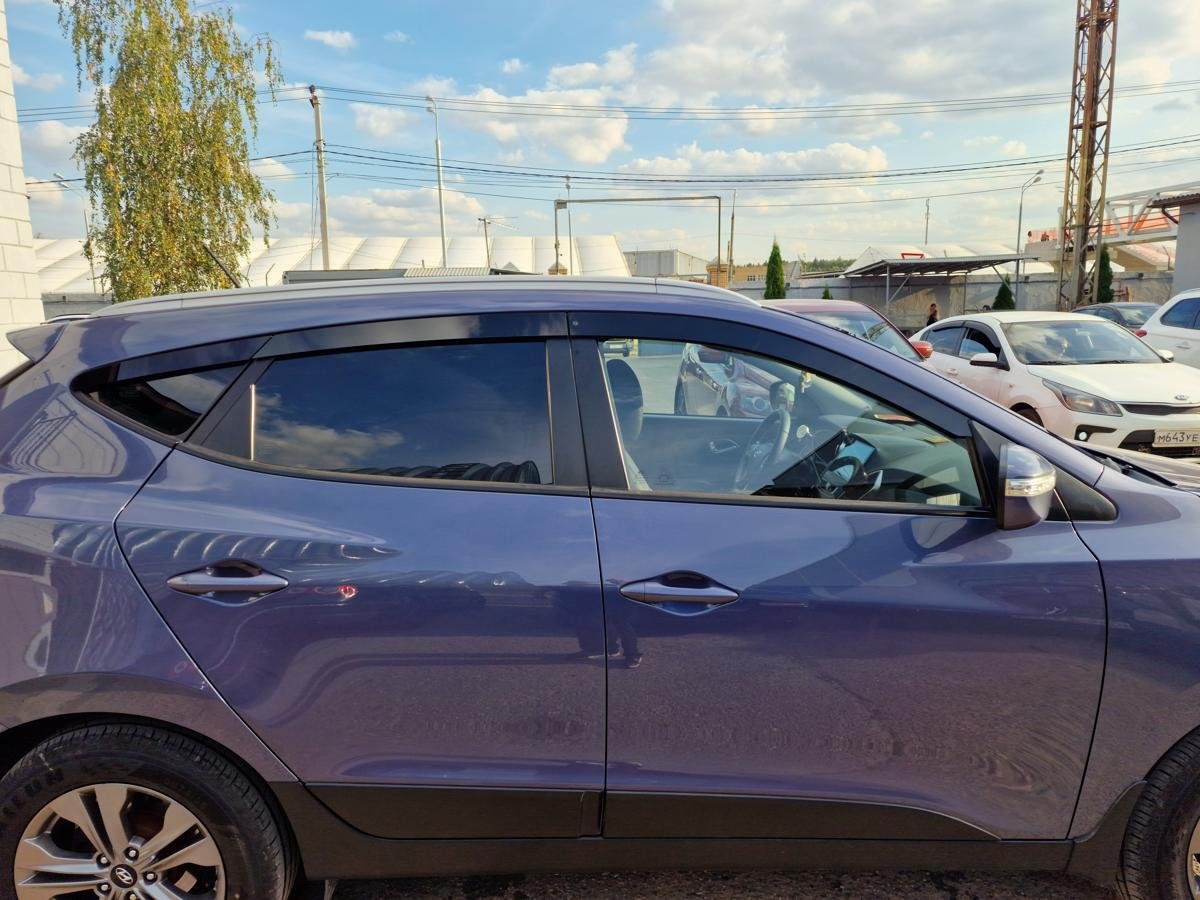 Дефлекторы окон 2D 6 шт. (под наклоном) для Hyundai ix35 I Рестайлинг