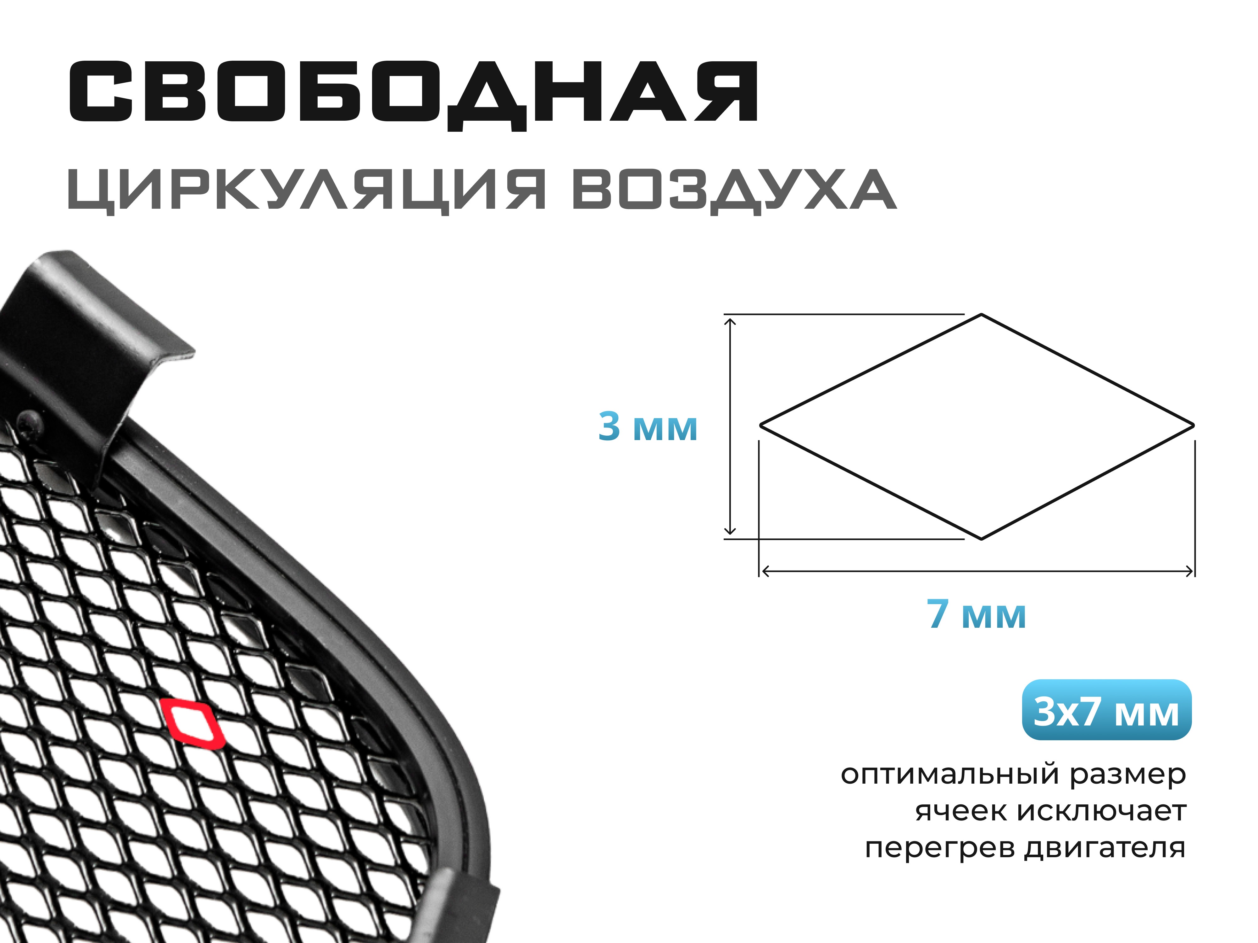 Комплект сеток chrome верх и низ для Mazda CX-7 I