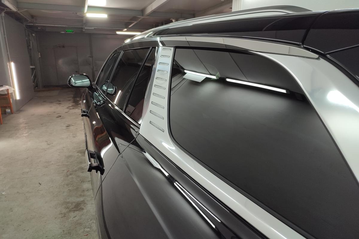 Дефлекторы окон с хром накладками 2D 6 шт для Hongqi E-HS9