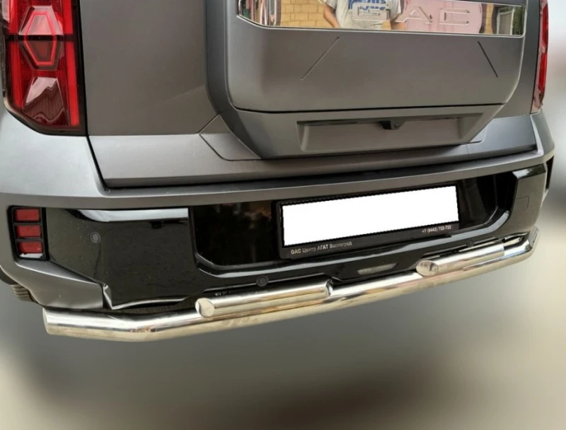 Защита заднего бампера двойная d60/42 мм для GAC GS8 II Рестайлинг  Юко GAC.GS8.25.16