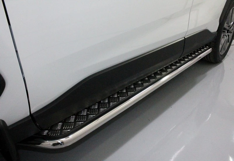 Пороги с площадкой 42,4 мм для Toyota RAV4 V (XA50)  ТСС TOYRAV19-21