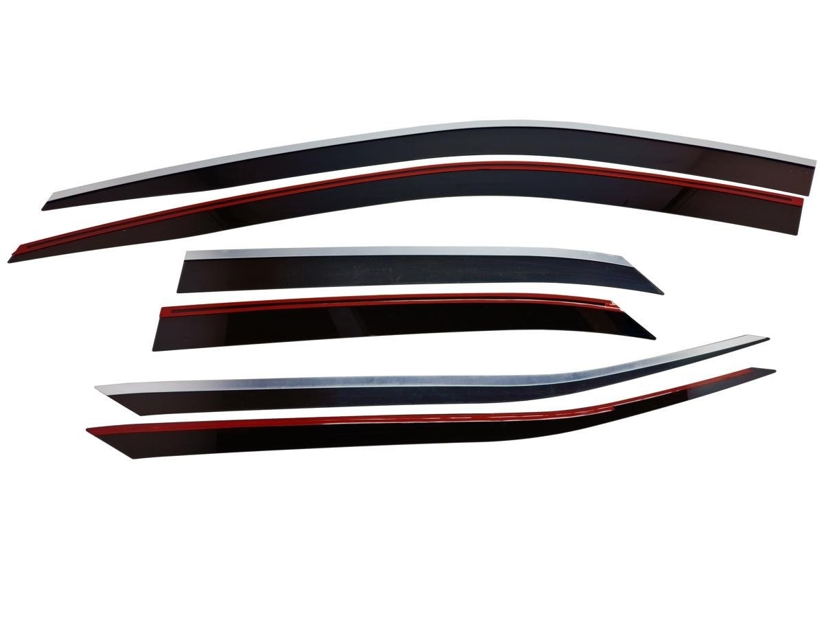 Дефлекторы окон с хром накладками 2D 6 шт для Lexus RX IV Рестайлинг