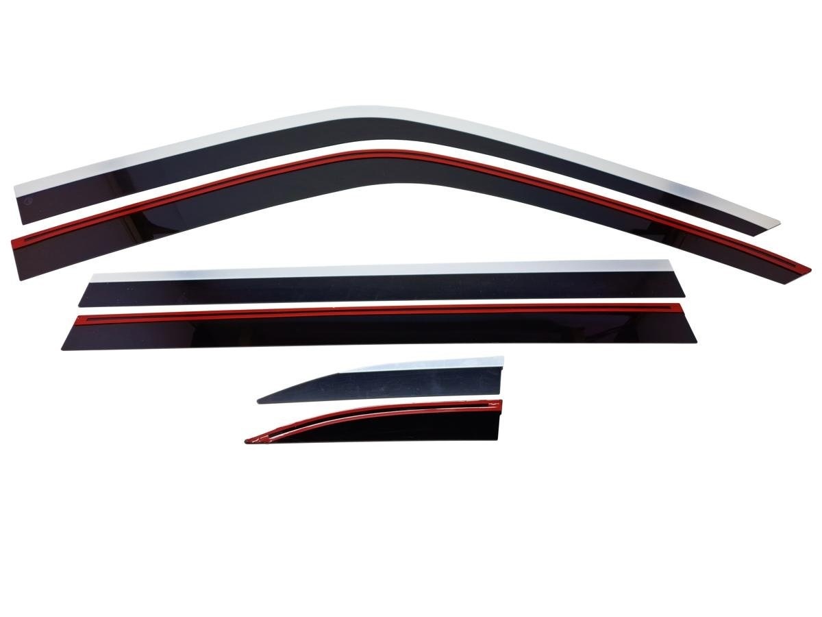 Дефлекторы окон с хром накладками 2D 6 шт для Haval Dargo