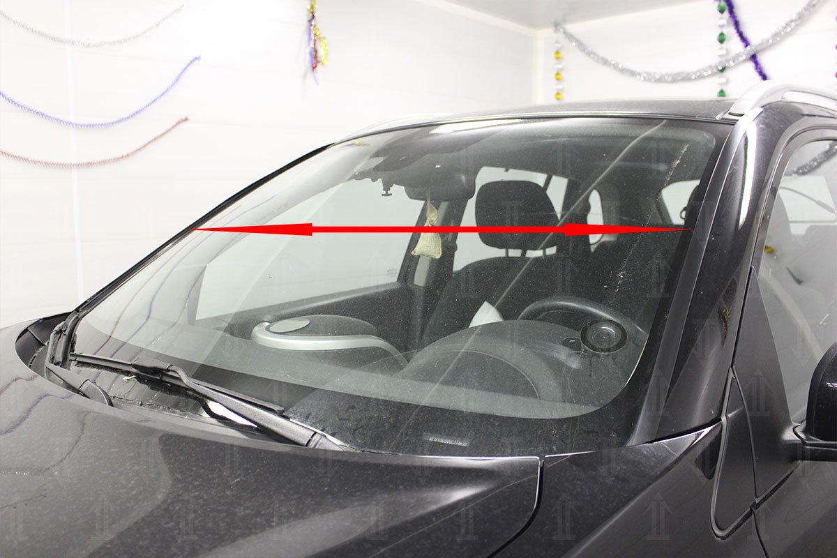 Дефлектор (водосток) лобового стекла для Renault Koleos I Рестайлинг 2