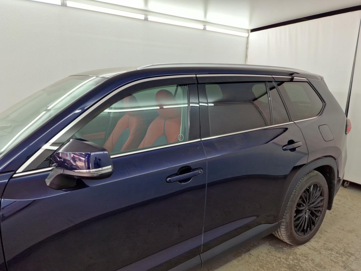 Дефлекторы окон 2D с хром накладками 6 шт. для Toyota Grand Highlander I