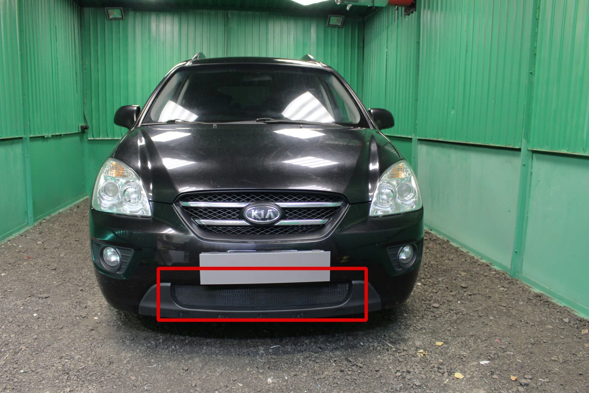 Защитная сетка радиатора для Kia Carens II (UN) Черный