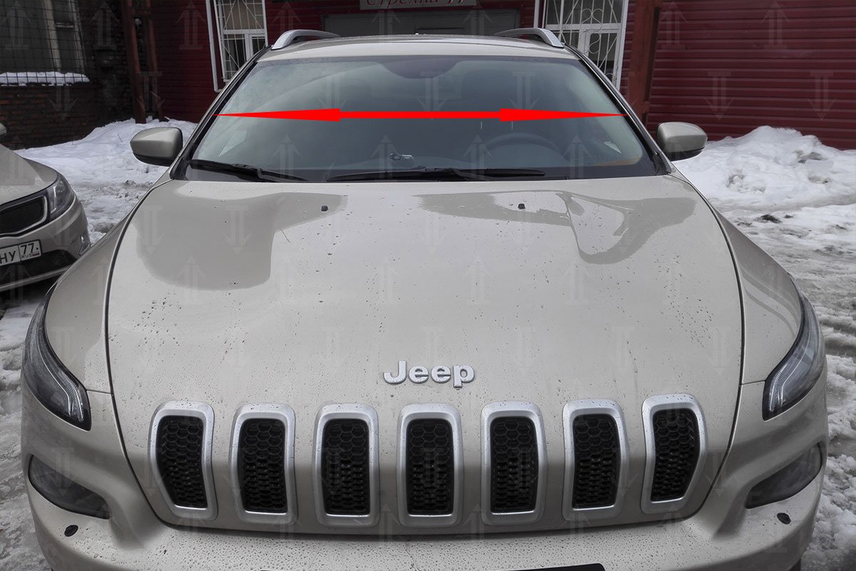 Дефлектор (водосток) лобового стекла для Jeep Cherokee V (KL)
