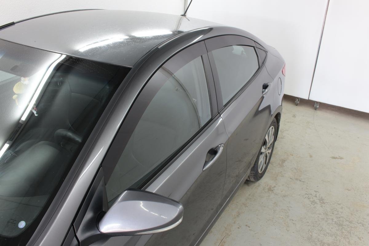 Дефлекторы окон 2D 6 шт (для кузова седан) для Hyundai Solaris I Рестайлинг