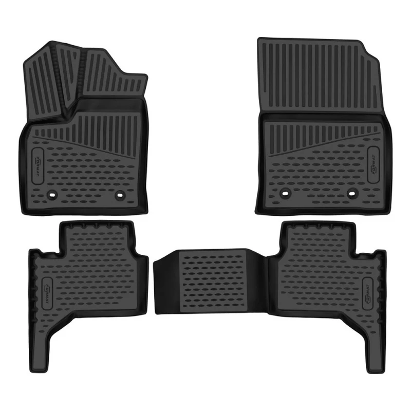Коврики 3D в салон полиуретан 4шт для Toyota Land Cruiser 300 Series Черный FORMAT FORMAT.3DA66914210k
