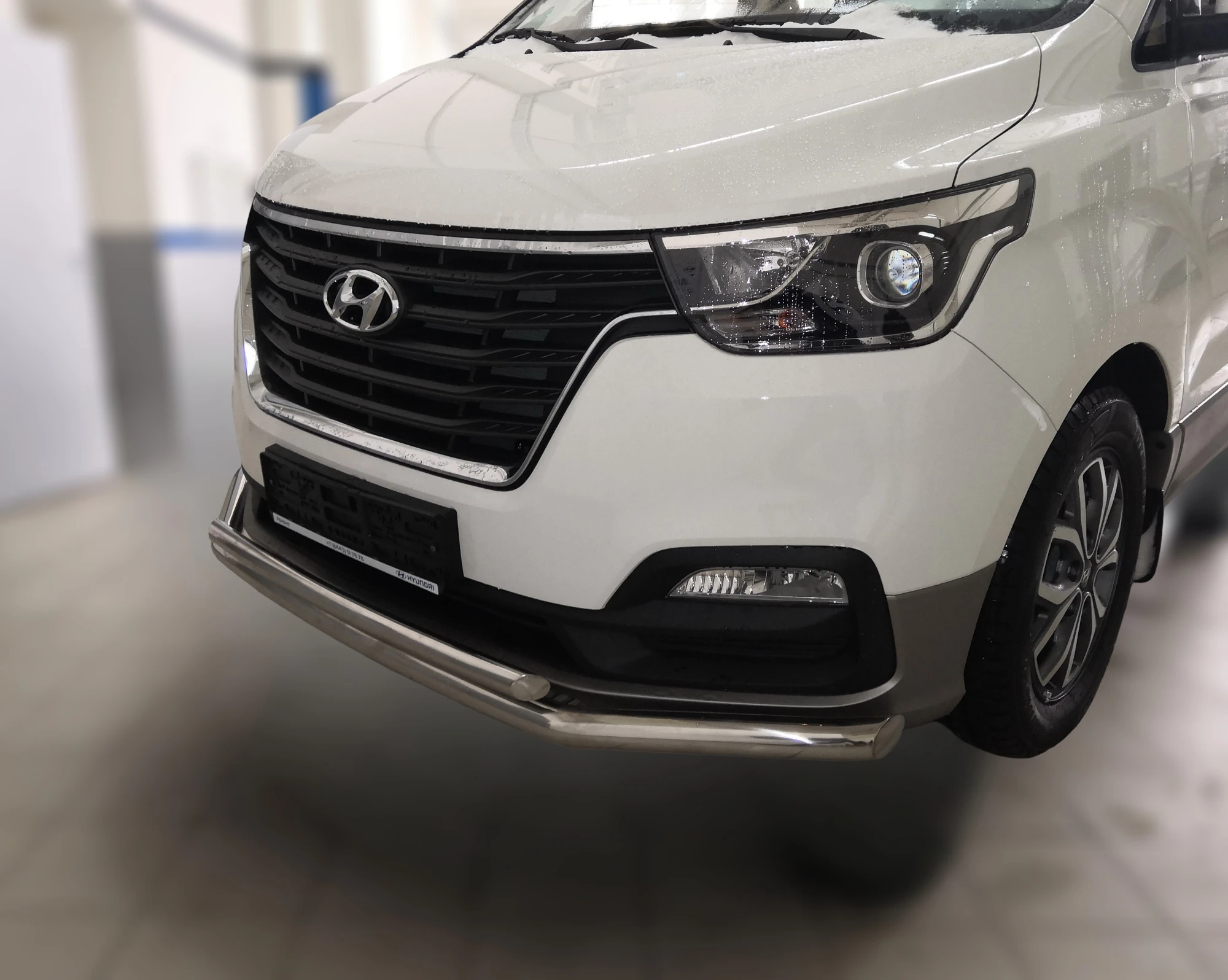 Защита переднего бампера двойная d60/42 мм для Hyundai Grand Starex I Рестайлинг 2  Юко HYGS.18.03