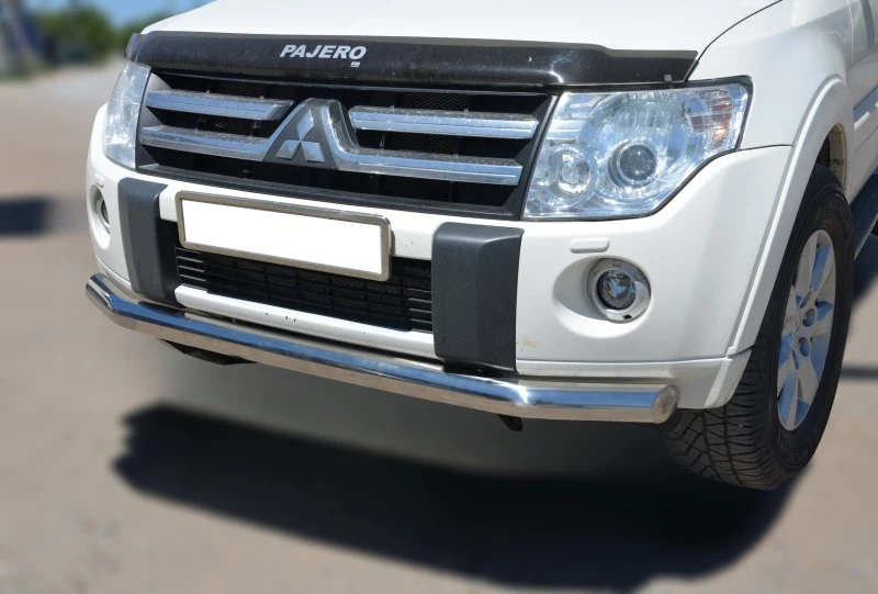 Защита переднего бампера d76 мм для Mitsubishi Pajero IV Рестайлинг 2  Юко MSP4.06.01-1