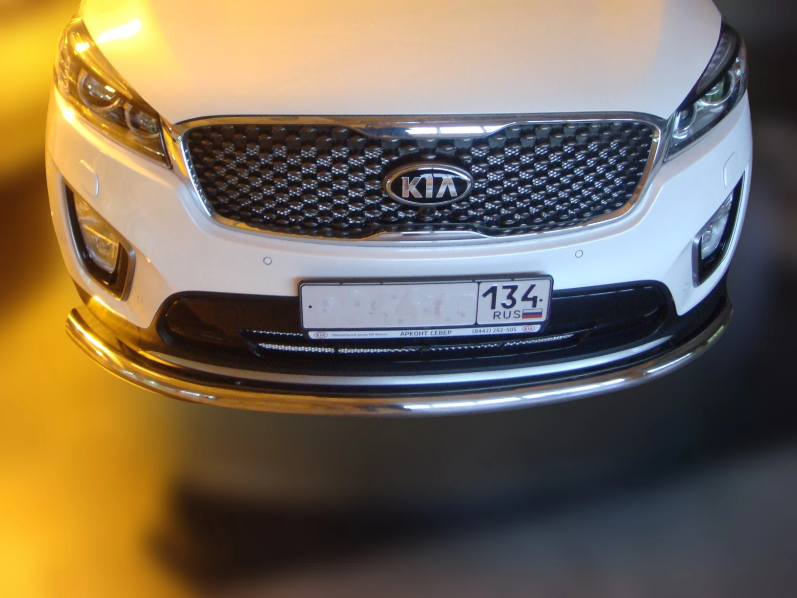 Защита переднего бампера d60 мм для Kia Sorento III Prime  Юко KSR.15.02