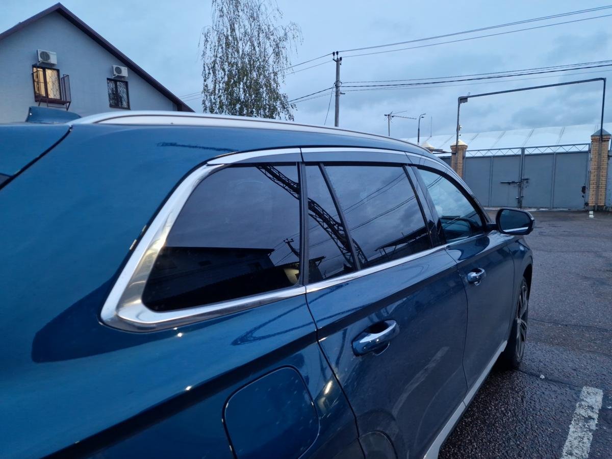 Дефлекторы окон с хром накладками 2D 6 шт для Geely Monjaro