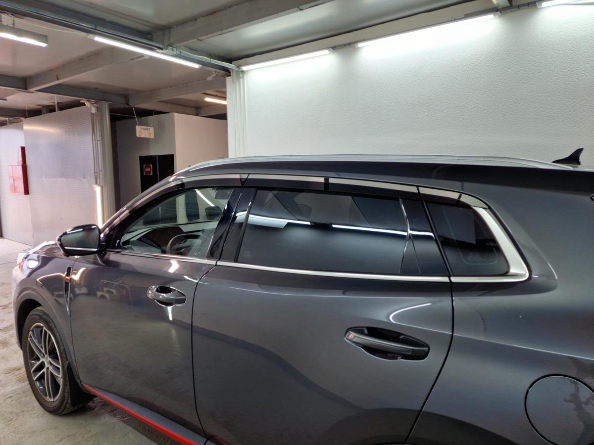 Дефлекторы окон с хром накладками 2D 6 шт для Changan CS55PLUS I Рестайлинг