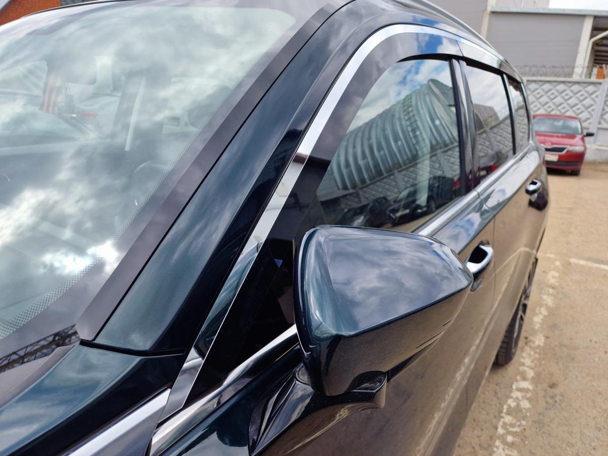 Дефлекторы окон 2D с хром накладками 6 шт. для EXEED VX I Рестайлинг