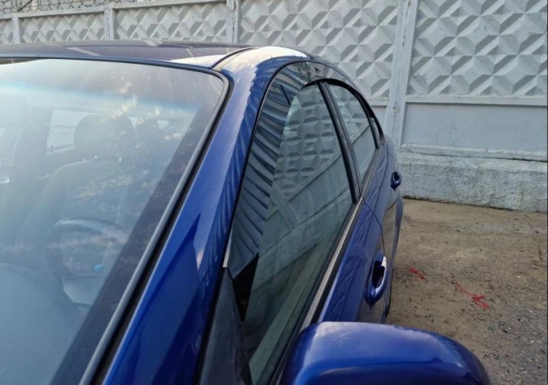 Дефлекторы окон 2D 6 шт. под наклоном для Chevrolet Lacetti I Рестайлинг Хром Стрелка 11 2D359-6.S11