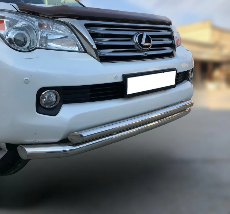 Защита переднего бампера двойная d76/60 мм для Lexus GX II  Юко LGX.09.03