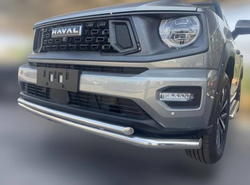 Защита переднего бампера двойная d60/42 мм для Haval H7 I  Юко HVH7.25.03