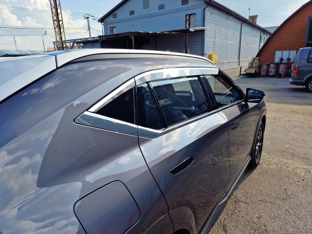 Дефлекторы окон 2D с хром накладками 6 шт. для GAC GS4 I