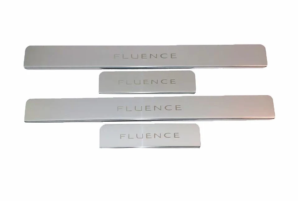 Накладки на пороги из нержавеющей стали 4шт. для Renault Fluence I