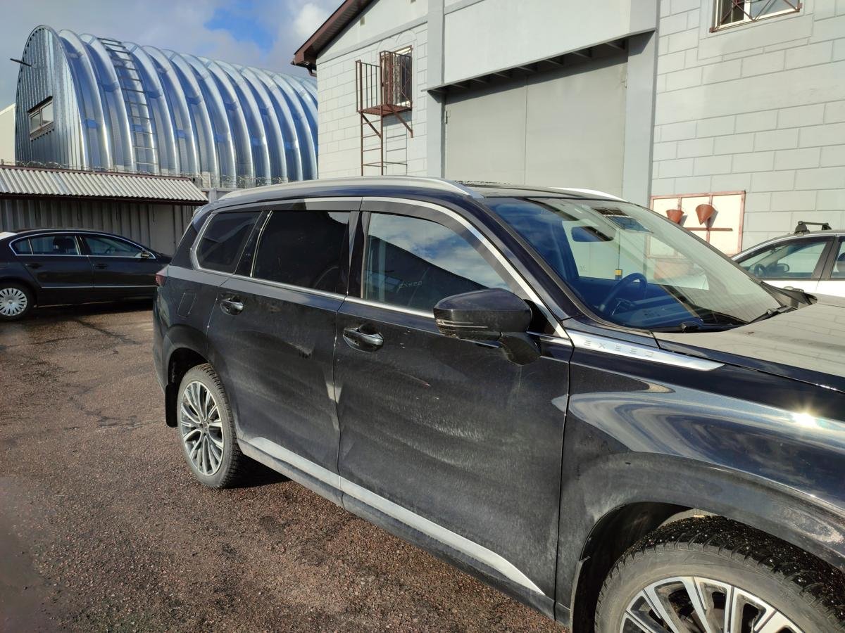 Дефлекторы окон с хром накладками 2D 6 шт для EXEED VX I