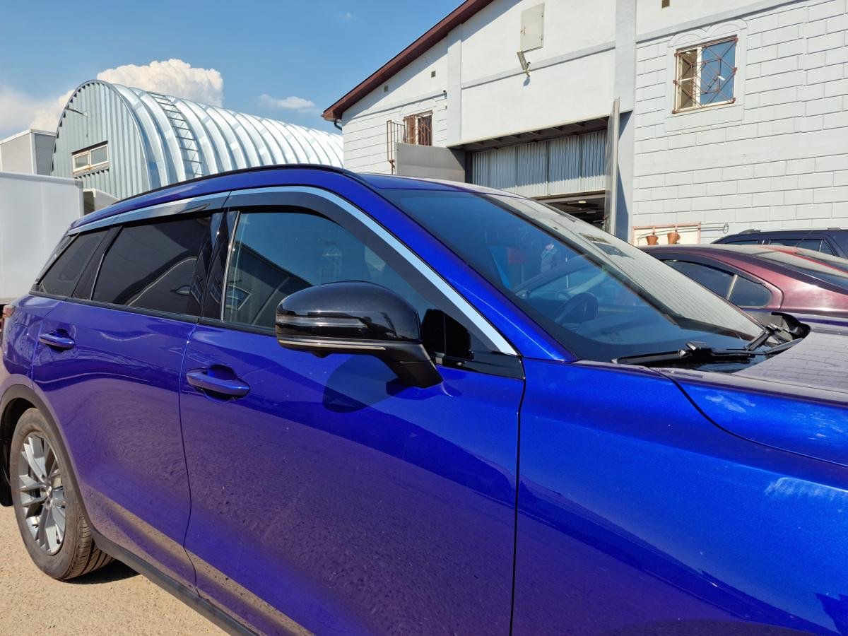 Дефлекторы окон с хром накладками 2D 6 шт для FAW Bestune T55