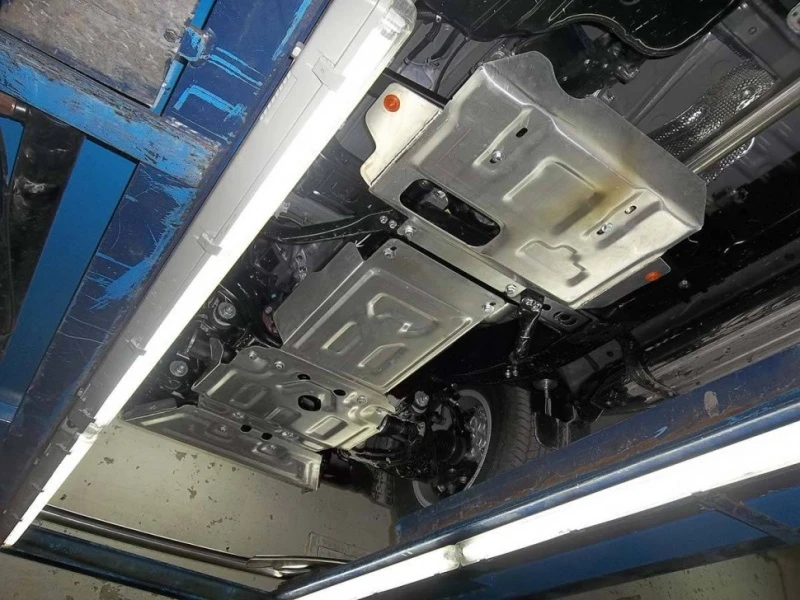 Защита рулевых тяг, картера, КПП и РК (4 части) для Lexus GX II Рестайлинг 2  Alfeco ALF2440-41-42-43AL