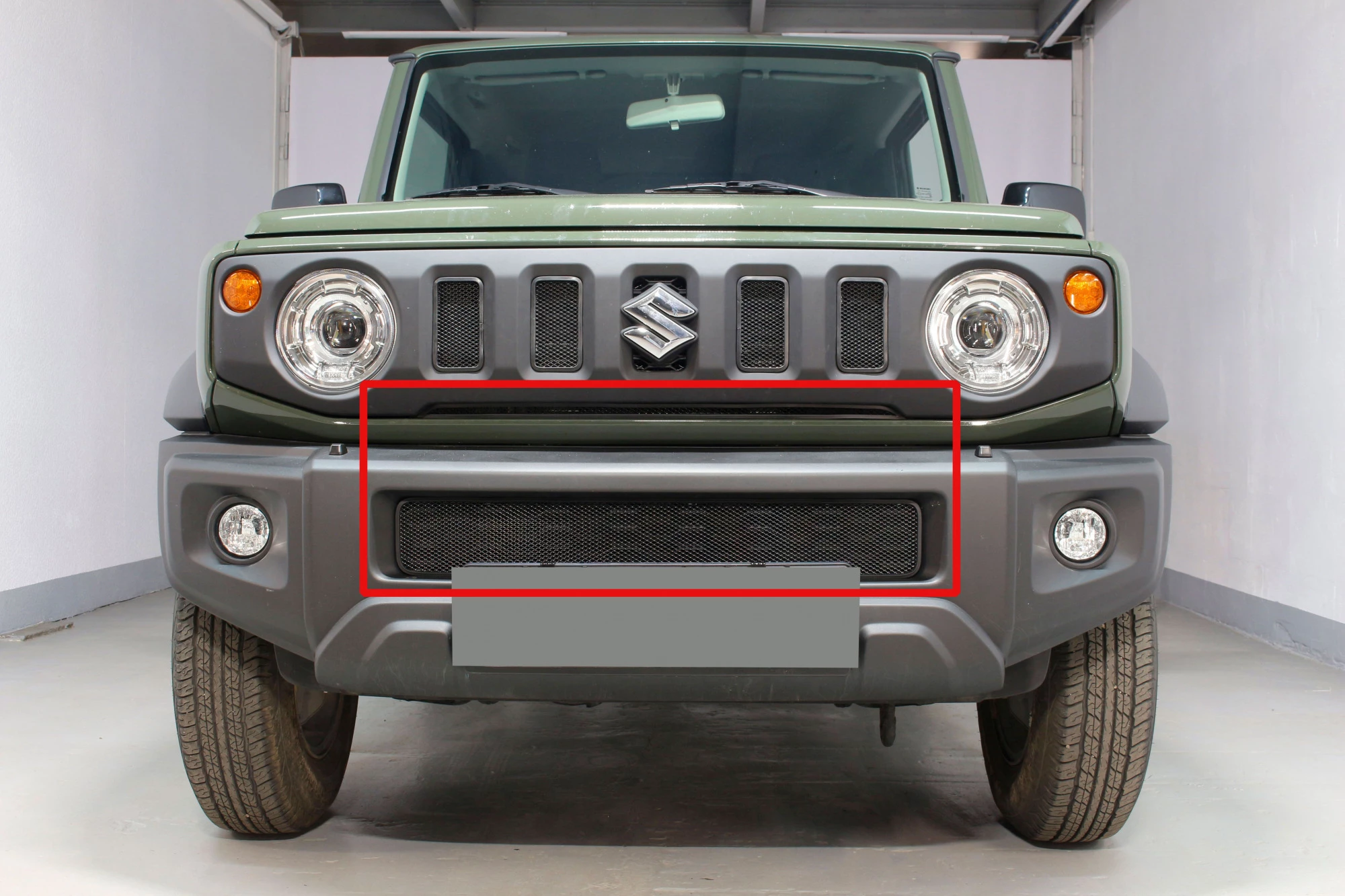 Защитная сетка радиатора низ и центр 2 части для Suzuki Jimny IV