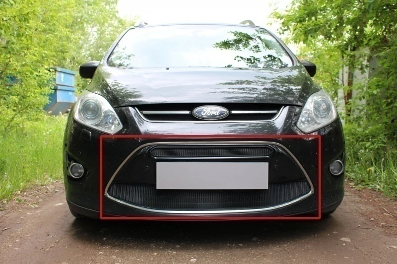 Защитная сетка радиатора комплект для Ford C-MAX II Черный Стрелка 11 FCMAX10.black