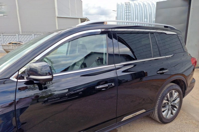 Дефлекторы окон с хром накладками 2D 6 шт для GAC GS8 II Хром Стрелка 11 2D136-6C.S11