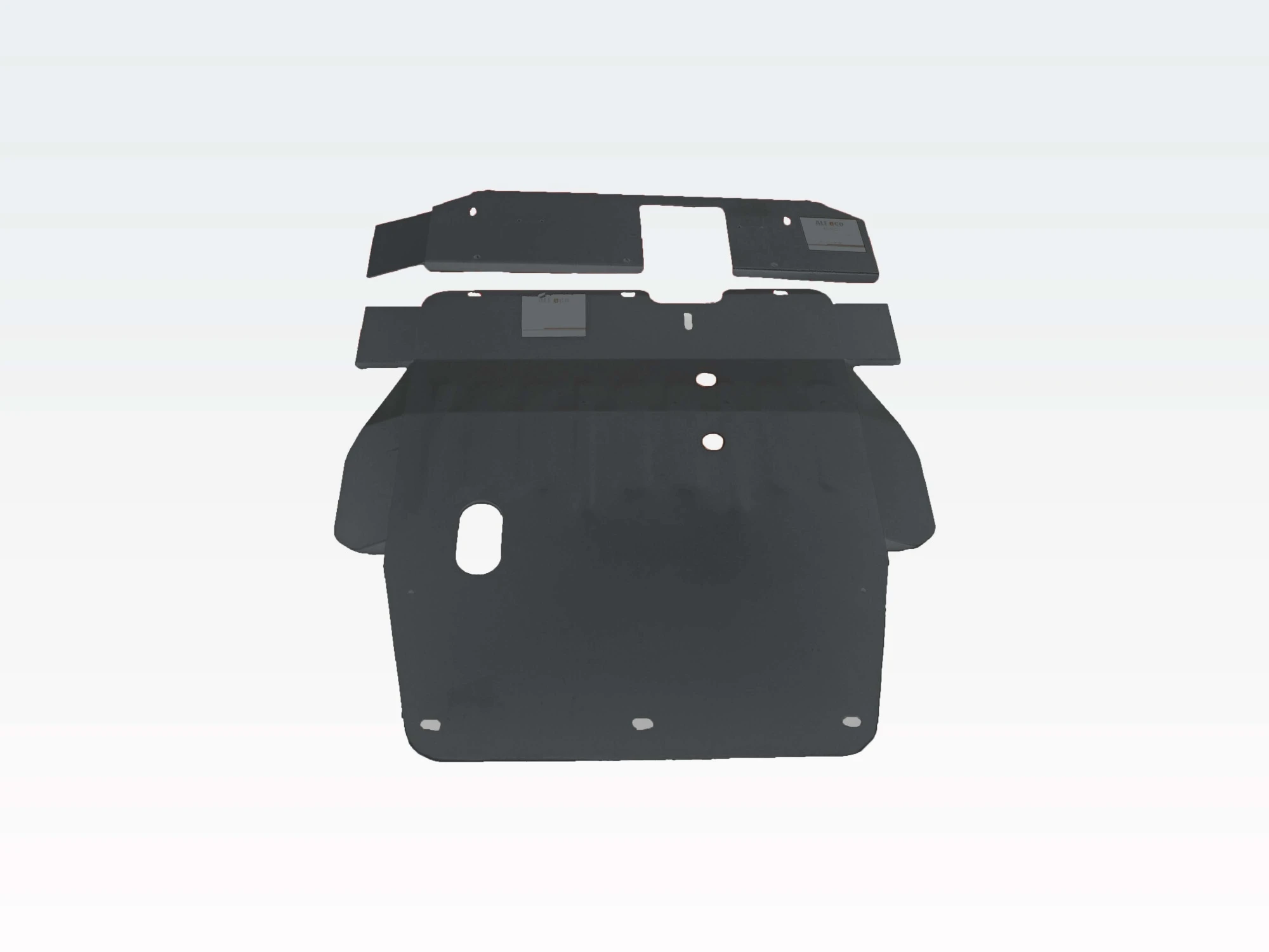 Защита картера и КПП (2 части) для Mitsubishi Galant VIII Черный