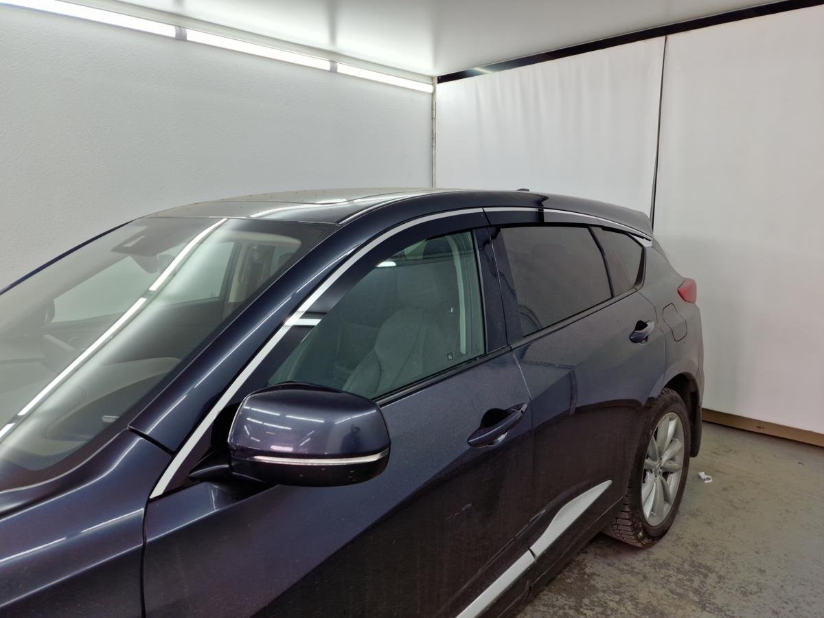 Дефлекторы окон 2D с хром накладками 6 шт. для Acura RDX III