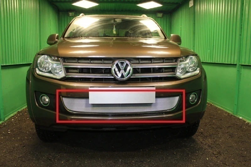 Защитная сетка радиатора для Volkswagen Amarok I Хром Стрелка 11 WVAM10.1.chrome