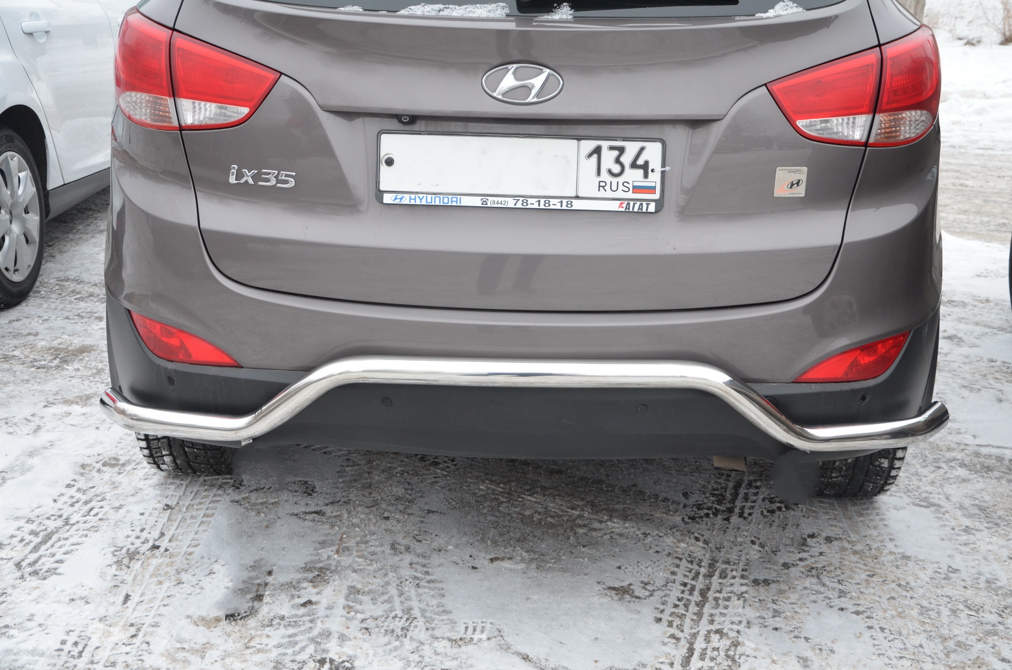 Защита заднего бампера волна d53 мм для Hyundai ix35 I