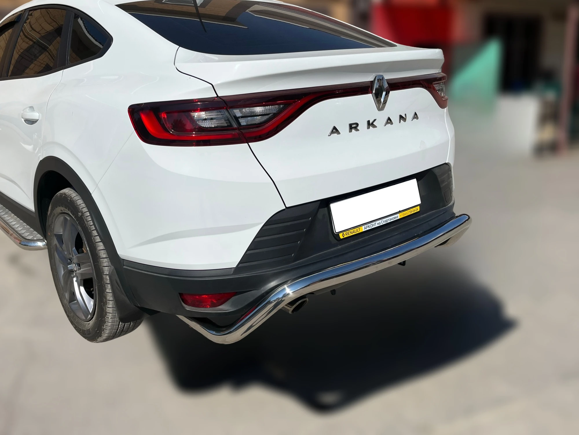Защита заднего бампера скоба d60 мм для Renault Arkana I  Юко RA.18.23