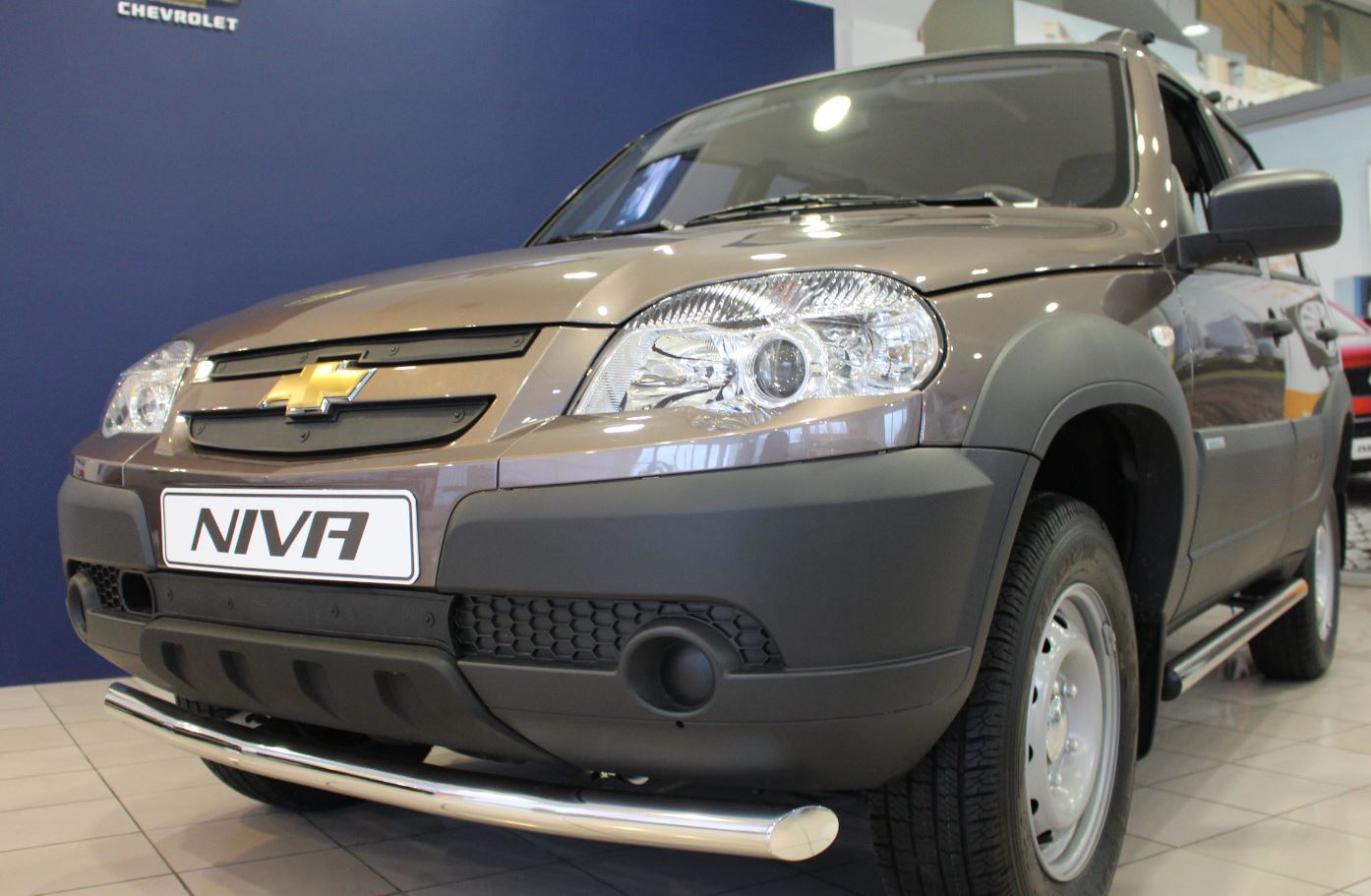 Зимняя заглушка радиатора к съемной сетке (3 части) для Chevrolet Niva I Рестайлинг