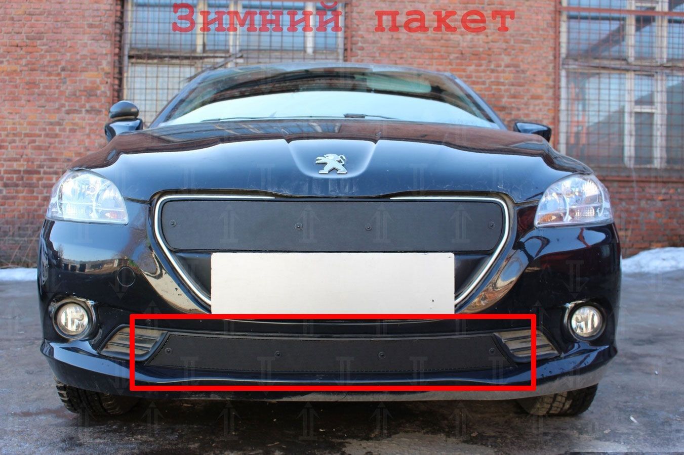 Зимняя заглушка радиатора к съемной сетке низ для Peugeot 301 I