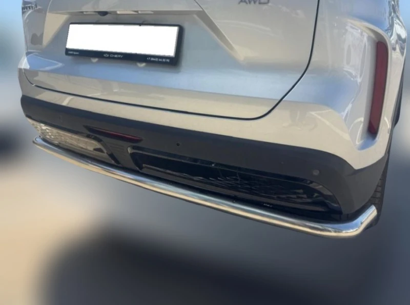 Защита заднего бампера угловая большая d60 мм для Chery Tiggo 7L I  Юко CTG.7L.25.21