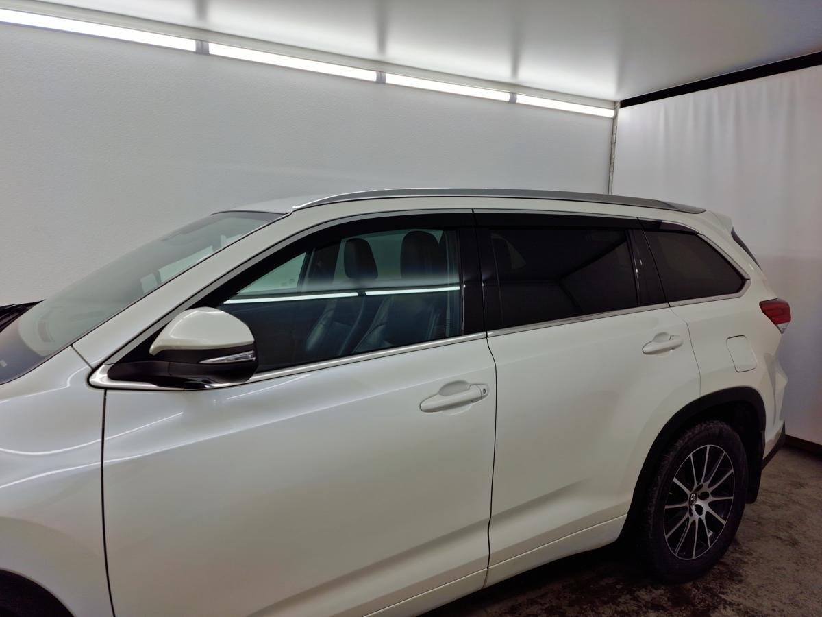 Дефлекторы окон 2D с хром накладками 6 шт. для Toyota Highlander III (U50) Рестайлинг