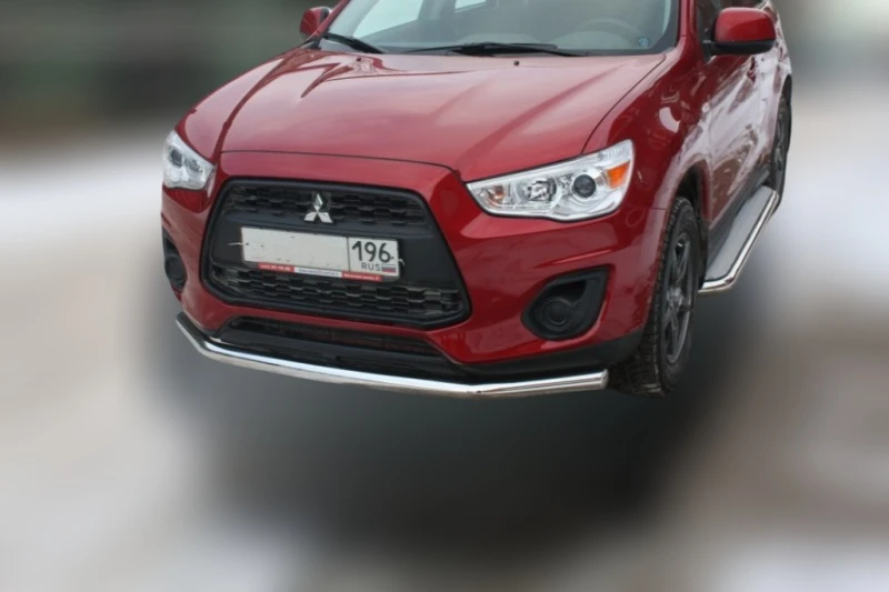 Защита переднего бампера d60 мм для Mitsubishi ASX I Рестайлинг  Юко MASX.13.01