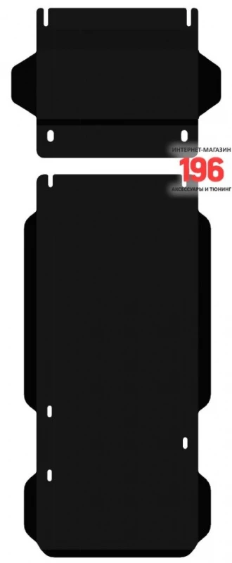 Защита картера и КПП (2 части) для Great Wall Deer Черный Alfeco ALF3104ST