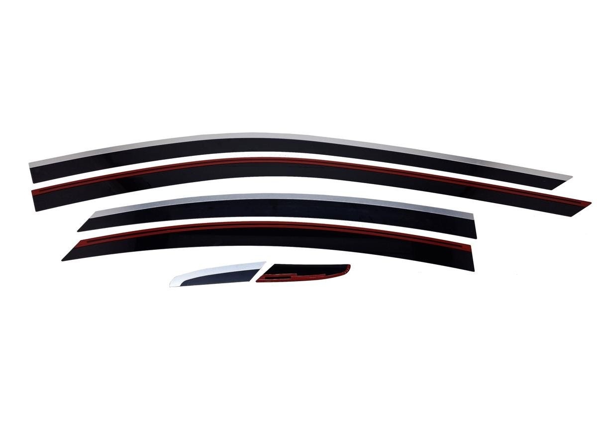 Дефлекторы окон 2D с хром накладками 6 шт. для Toyota Camry XV80 China Market