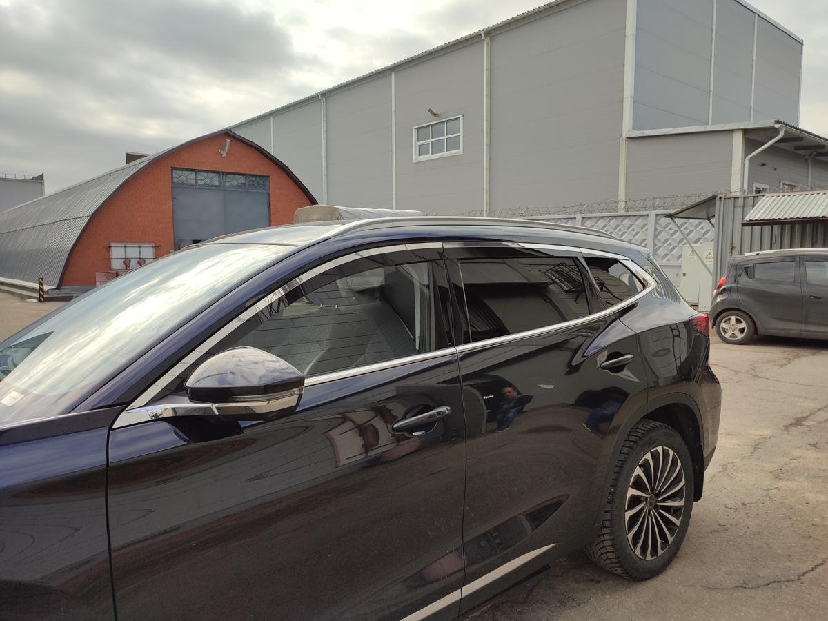 Дефлекторы окон с хром накладками 2D 6 шт для EXEED TXL I