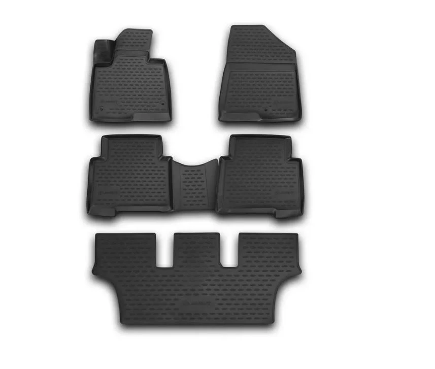 Коврики 3D в салон полиуретан 5 шт для Hyundai Grand Santa Fe I Рестайлинг Черный Element NLC.3D.20.57.210