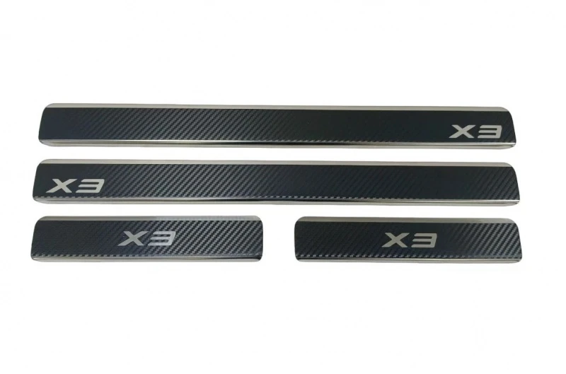 Накладки на пороги нержавеющая сталь под карбон 4шт. для Kaiyi X3 I  INOX INOX.KAIYI.X3.2023.CARBON