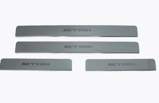 Накладки на пороги из нержавеющей стали 4шт. для SsangYong Actyon II Рестайлинг