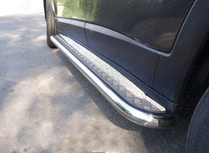 Пороги с площадкой 60,3 мм для Jeep Cherokee V (KL)