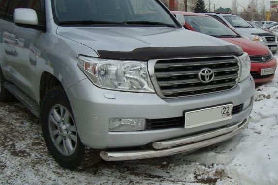 Дефлектор капота темный для Toyota Land Cruiser 200 Series Рестайлинг 1
